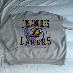 Los Angeles lakers tan sweatshirt size L Brand New
